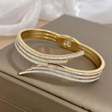 Geometric Full Rhinestone Bangles Bracelets for Women