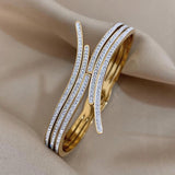 Geometric Full Rhinestone Bangles Bracelets for Women