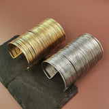 Metal Wire Cuff Bracelet for Women Statement African Bangle Jewelry