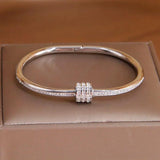Stainless Steel Crystal Charm Bracelet for Women