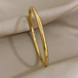 Stainless Steel Bangle Bracelets Women Geometric Rhinestone Zircon Gift
