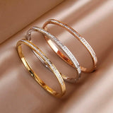 Stainless Steel Star Zirconia Charm Bracelet for Women
