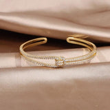 Zirconium Geometry Bracelet Women's Wedding Party Jewelry