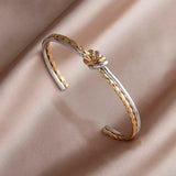 Punk Style Stainless Steel Knot Charm Bracelet for Women