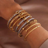 Punk Style Stainless Steel Knot Charm Bracelet for Women