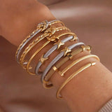 Punk Style Stainless Steel Knot Charm Bracelet for Women