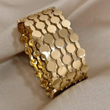 Retro Geometric Silver Cuff Bracelet Vintage Crown Bangle