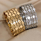 Retro Geometric Silver Cuff Bracelet Vintage Crown Bangle