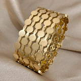Retro Geometric Silver Cuff Bracelet Vintage Crown Bangle