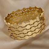 Retro Geometric Silver Cuff Bracelet Vintage Crown Bangle