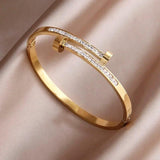 Stainless Steel Punk Style Charm Bracelet for Women