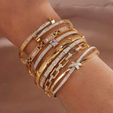 Stainless Steel Punk Style Charm Bracelet for Women