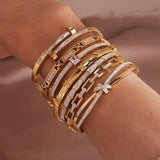 Stainless Steel Punk Style Charm Bracelet for Women