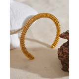 65mm Stainless Steel Round Hollow Cuff Bracelet Bangle Rust Proof Jewelry