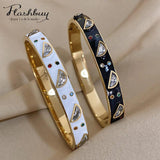 Titanium Steel Geometric Zircon Bracelet for Women