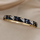 Titanium Steel Geometric Zircon Bracelet for Women