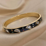 Titanium Steel Geometric Zircon Bracelet for Women