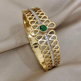 Zircon Charm Bracelet Stainless Steel Bangles
