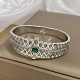 Zircon Charm Bracelet Stainless Steel Bangles