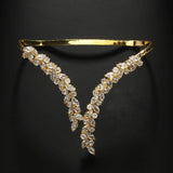 Zirconia Palm Bracelet Open Cuff Charms Wedding Jewelry