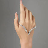Zirconia Palm Bracelet Open Cuff Charms Wedding Jewelry