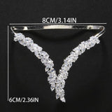 Zirconia Palm Bracelet Open Cuff Charms Wedding Jewelry