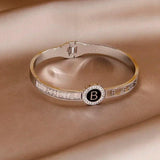 Vintage Stainless Steel Letter B Bracelet For Women