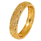 24K Plated African Bangle Charms Bracelet for Women, Dubai Jewelry Mama Bling