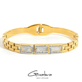 Shell Rhinestone Charm Steel Bangles Waterproof Jewelry