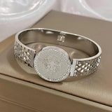 Chunky Lion Head Stainless Steel Bracelet for Women Men