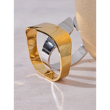 Stainless Steel Wide Bracelet Bangle 18K PVD Plated