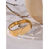 Stainless Steel Wide Bracelet Bangle 18K PVD Plated