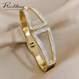 Geometric Stainless Steel Bracelet Bangle for Women