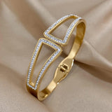 Geometric Stainless Steel Bracelet Bangle for Women