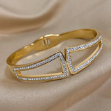 Geometric Stainless Steel Bracelet Bangle for Women