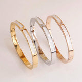 Stainless Steel Shell Charm Bracelet for Women Crystal Bracelets