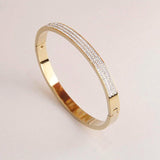 Stainless Steel Zirconia Charm Bracelet - Crystal Wrist Jewelry Gift
