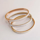 Stainless Steel Zirconia Charm Bracelet - Crystal Wrist Jewelry Gift