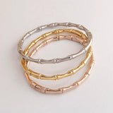 Stainless Steel Bamboo Charm Bracelet for Women - Rust-proof Wrist Jewelry Gift