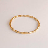 Stainless Steel Bamboo Charm Bracelet for Women - Rust-proof Wrist Jewelry Gift