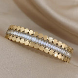 Zircon Style Waterproof Bracelet Bangle Geometric Round Circle Jewelry