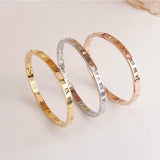 Stainless Steel Roman Number Charm Bracelet for Women