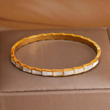 Stainless Steel Crystal Charm Bracelet for Women Snake Bracelet Party Gift