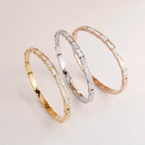 Stainless Steel Crystal Charm Bracelet for Women Snake Bracelet Party Gift