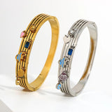 Stainless Steel Fish Heart Shell Charms Bracelet Bangles for Women