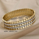 Double Row Rhinestones Stainless Steel Bracelet for Women