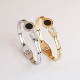 Stainless Steel Roman Number Charm Bracelet Crystal Wrist Jewelry Party Gift