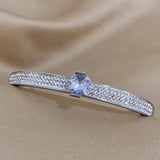 18K Plated Rhinestone Bracelet, Stainless Steel, Thin Charm Ba