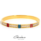 Colorful Zirconia Charm Bracelet Bangle for Women