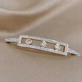 18K Plated Rhinestone Metal Bracelet Bangle Charm Jewelry